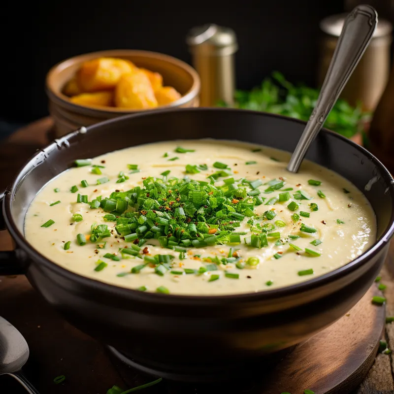 Creamy Garlic Potato Soup image